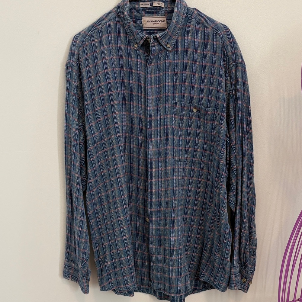 Evan Picone Sport Casual Button Down Shirt